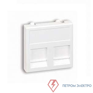 Адаптер на 2 RJ45 коннектора защ. шторки бел. Simon Connect KB76-9