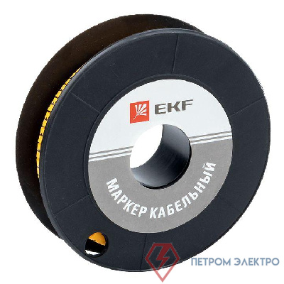 Маркер каб. 2.5кв.мм &quot;1&quot; (ЕС-1) (уп.1000шт) EKF plc-KM-2.5-1