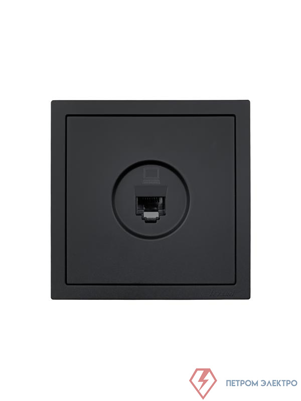 Розетка компьютерная 1-м СП ZIMA IP20 механизм черн. бархат LEZARD 704-4288-139