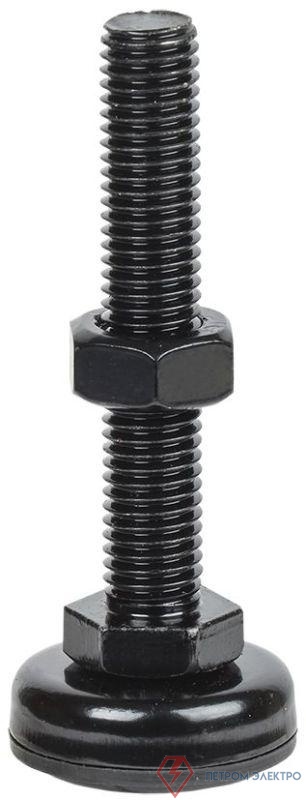 Опора регулируемая (ножка) резьба М12 90х34мм черн. ITK LF-80