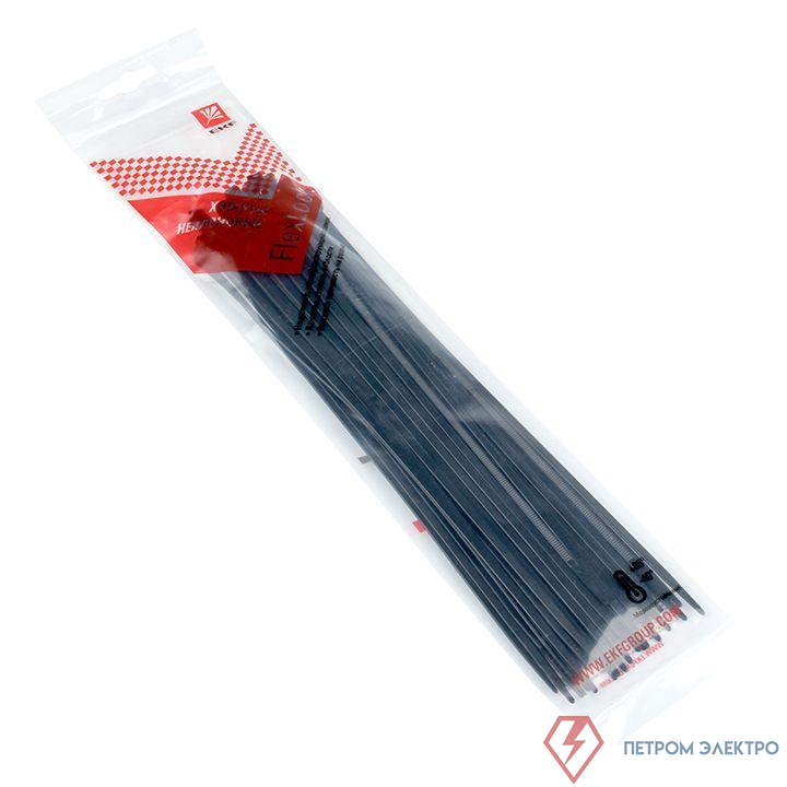 Хомут P6.6 3.6x250 FlexLock стандартный черн. (уп.50шт) PROxima EKF plc-fl-ctsb-3.6x250-r