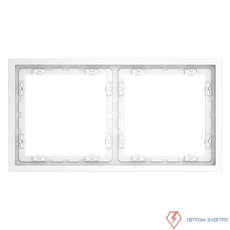 Рамка 2-м S70 пластик. бел. матов. Voltum VLS100202
