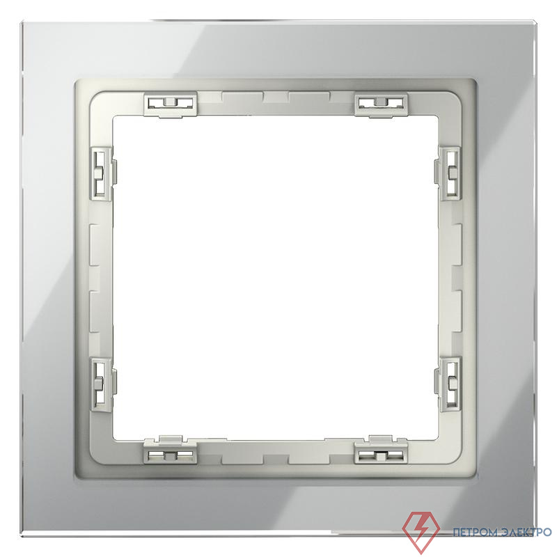 Рамка 1-м S70 стеклян. сталь Voltum VLS110105