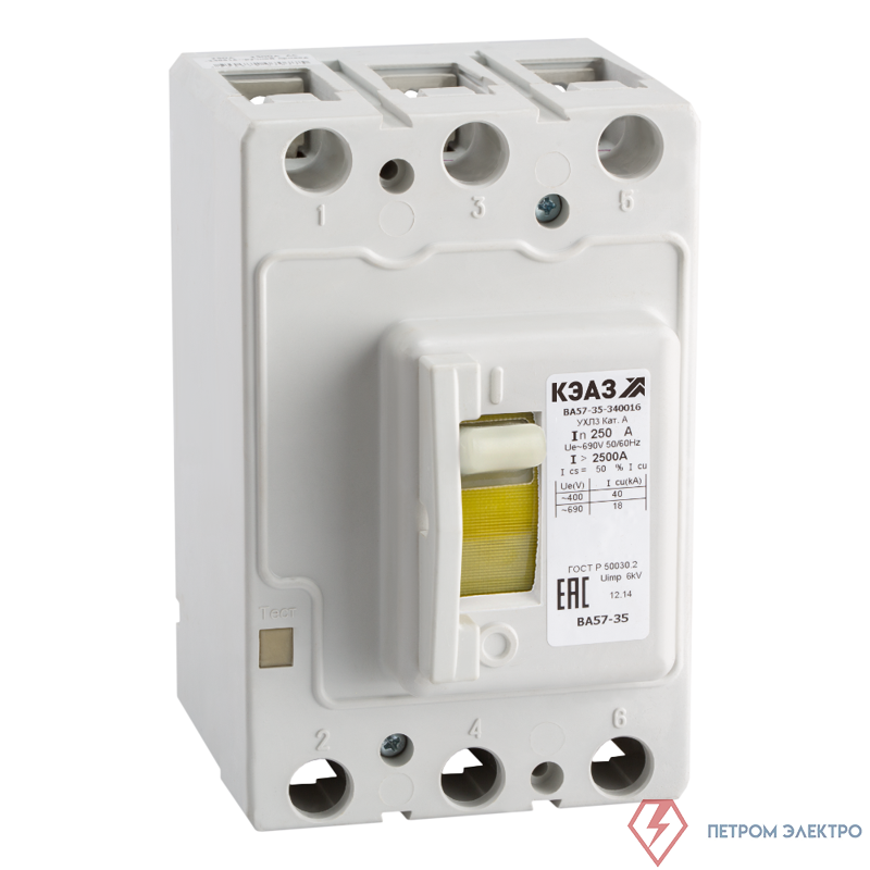 Выключатель автоматический 3п 25А 250Im 10кА ВА57-35-340016 690AC УХЛ3 КЭАЗ 350840