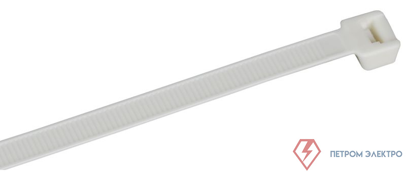 Хомут 7.6х370мм P6.6 самозатухающий бел. (уп.100шт) IEK UHH90-D076-370-100-K01