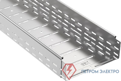 Лоток листовой перфорированный 200х100 L3000 сталь 1мм оцинк. IEK CLP10-100-200-100-3