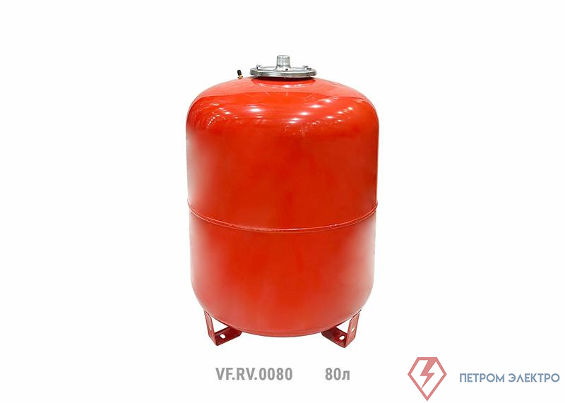 Бак расширительный вертикальный RV 80л (с мал. ножками) (8шт/пал) красн. VALFEX VF.RV.0080