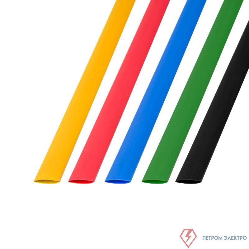 Набор трубок термоусадочных ТУТ нг 10.0/5.0 5 цветов 1м (уп.50шт) Rexant 29-0160