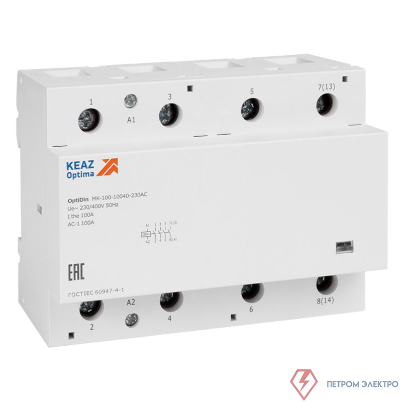 Контактор модульный OptiDin MK-100-8040-48AC КЭАЗ 321245