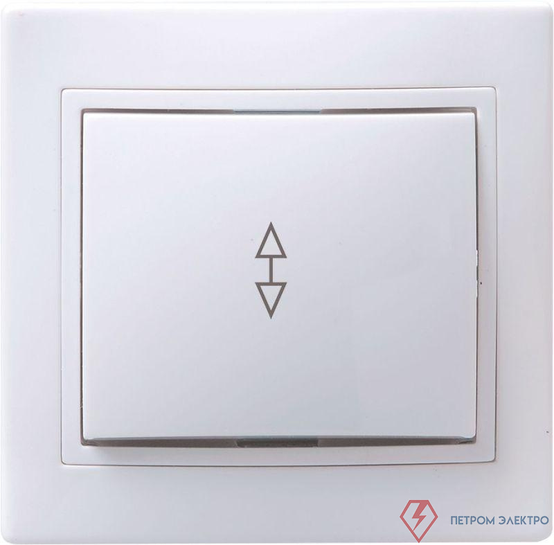 Переключатель проходной 1-кл. СП Кварта 10А IP20 ВСп10-1-0-КБ бел. GENERICA EVK12-K01-10-DM