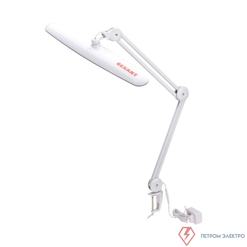 Светильник светодиодный настольн. Blue Stream 117LED бестеневой на струбцине регулировка яркости бел. Rexant 31-0409