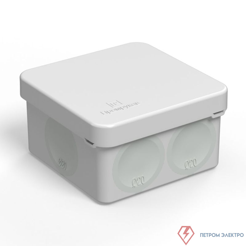 Коробка распределительная ОП для прямого монтажа двухкомпонентн. безгалогенная (HF) 70х70х40 Промрукав 60-0200