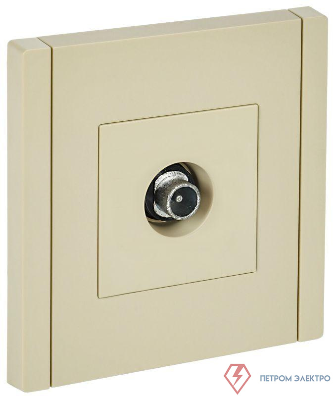 Розетка TV проходная FORTE&PIANO FP429 ваниль IEK FP-A10-P-K10