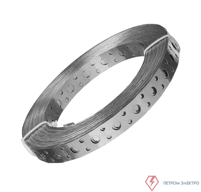 Лента перфорированная прямая 20х0.7 цинк 25м Zitar 141979