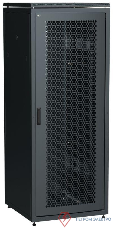 Шкаф сетевой LINEA N 42U 800х800мм перфорир. передн. дверь; задн. метал. черн. ITK LN05-42U88-PM