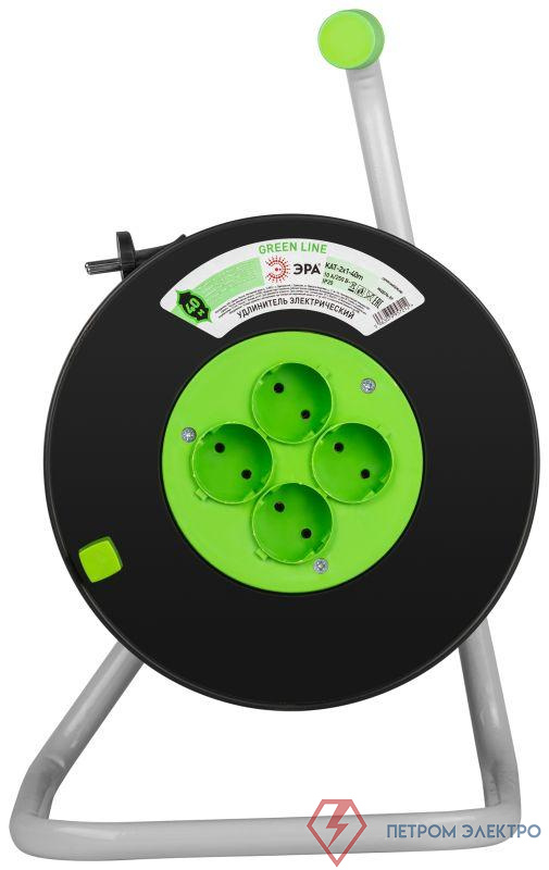 Удлинитель на пластик. катушке 4х40м без заземл. KAT-2x1-40m Greenline ПВС 2х1 Эра Б0065087
