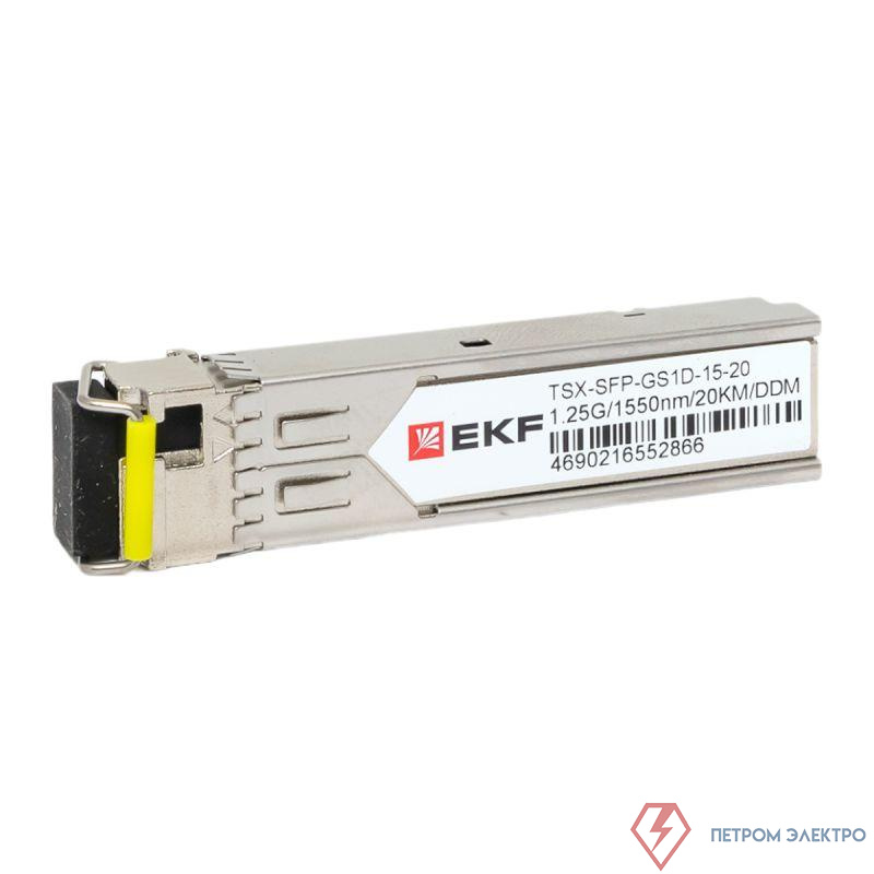 Модуль SFP 1.25Гб одинарное одномодовое оптоволокно 1550нм дальность 20км TSX EKF TSX-SFP-GS1D-15-20