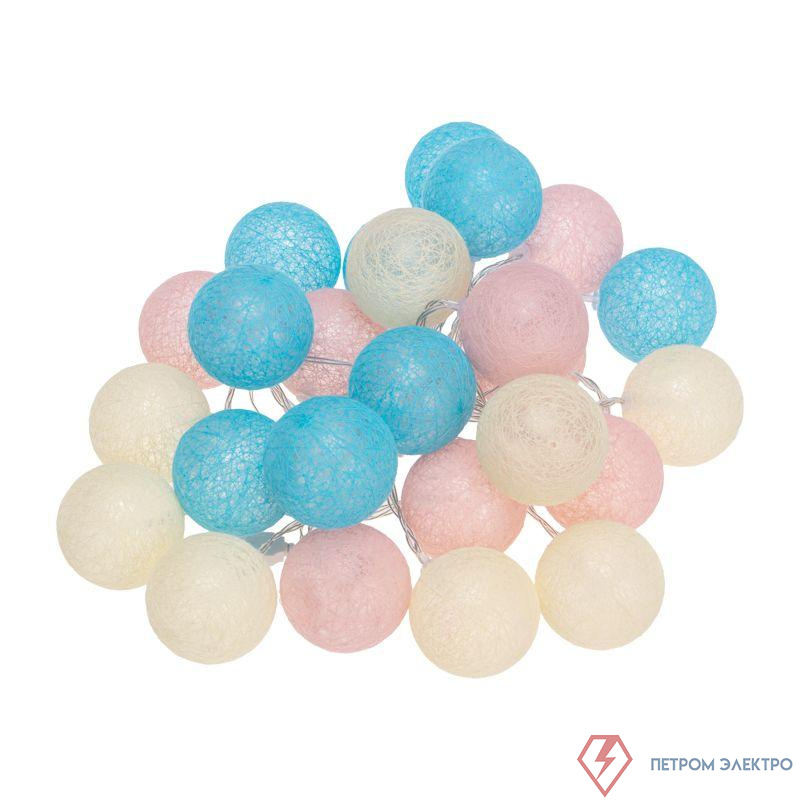 Гирлянда "Тайские фонарики" Перламутр 5м 25LED тепл. бел. питание USB прозр. ПВХ Neon-Night 304-010