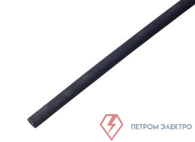 Трубка термоусадочная двустенная клеевая 12/4 (3:1) черн. 1м Rexant 21-2008