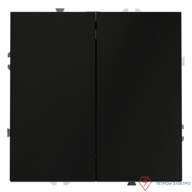 Выключатель 2-кл. СП S70 10А с самовозвратом механизм черн. матов. Voltum VLS020608