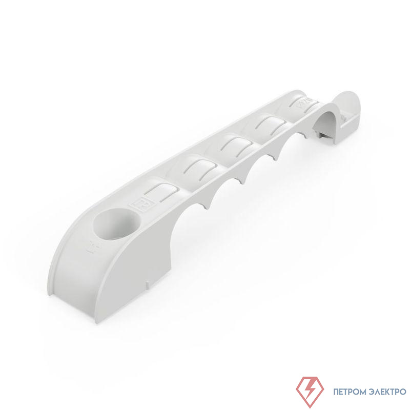 Держатель труб d20мм для прямого монтажа односторонний на 5 мест сер. (уп.20шт) Промрукав PR13.03281