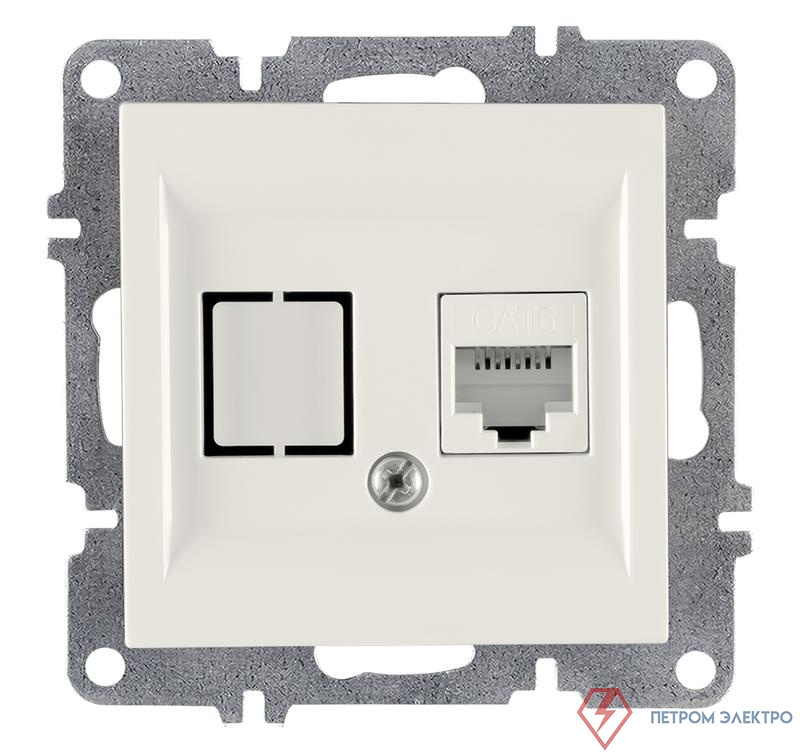Розетка компьютерная LAVIN/KAREN RJ45 кат.6 механизм бел. ARVIA 50 01 1000 247