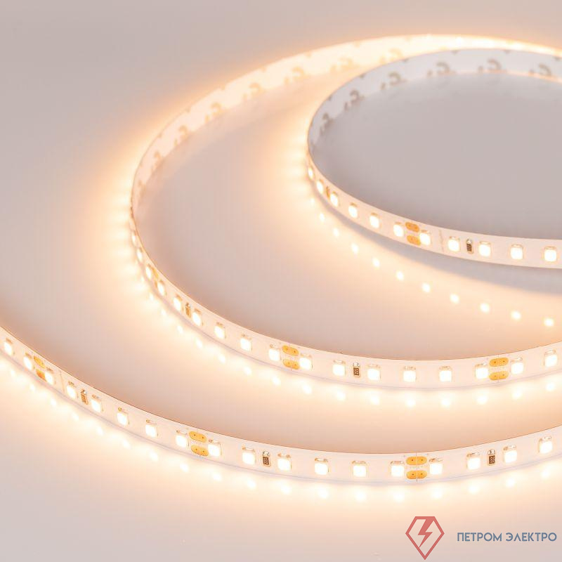 Лента светодиодная RT-A120-8mm 24V Warm 2700К 2835 9.6Вт/м IP20 (уп.5м) Arlight 010346(2)