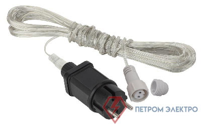 Трансформатор для подключения низковольтных гирлянд 220В-24В IP44 3м ЭРА Б0041911