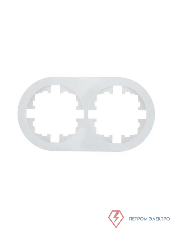 Рамка 2-м OSEN горизонт. круглая бел. LEZARD 744-0200-147