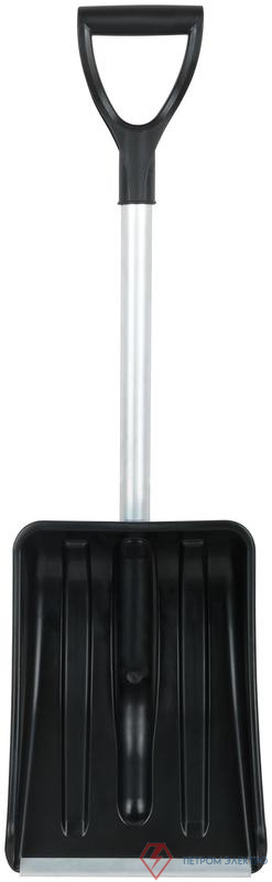 Лопата для уборки снега "Актив-Авто" 365х260х900мм укороченный съемный алюм. черенок; пластик. 68106