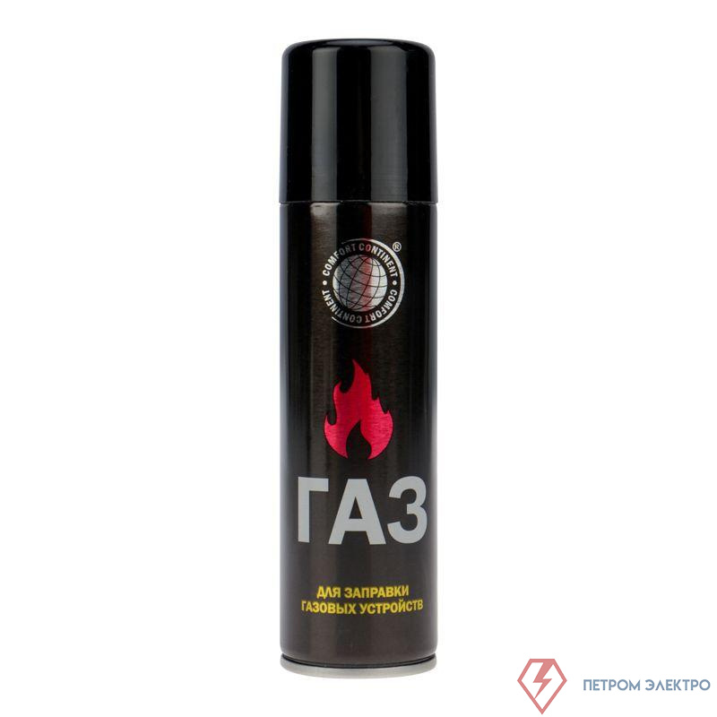 Газ для зажигалок 210куб.см (140мл) 80г с универс. переходником метал. баллон Rexant 09-1429