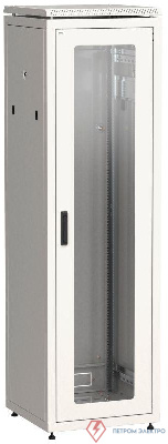 Шкаф сетевой 19дюйм LINEA N 33U 600х800мм стекл. передн. дверь (3 коробки) сер. ITK LN35-33U68-G