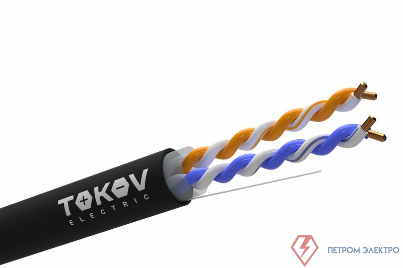 Кабель витая пара U/UTP 2х2х24AWG кат.5E PE outdoor 305м (м) TOKOV ELECTRIC TKE-C05-U22-5E-305-OD
