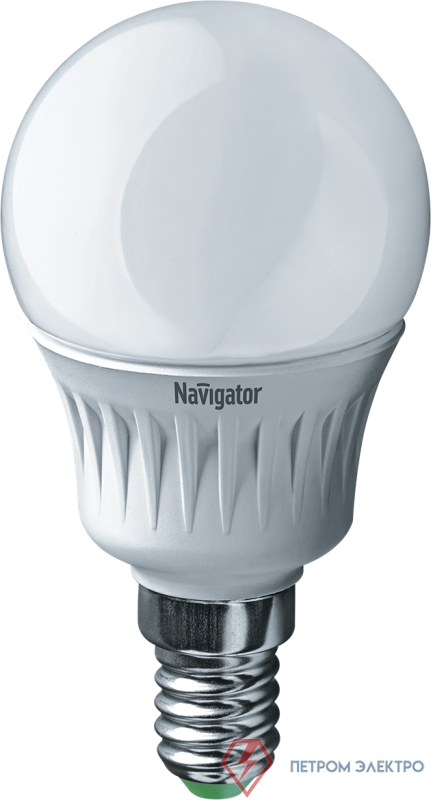 Лампа светодиодная 94 476 NLL-P-G45-5-230-2.7K-E14 5Вт шар 2700К тепл. бел. E14 330лм 176-264В Navigator 94476 0