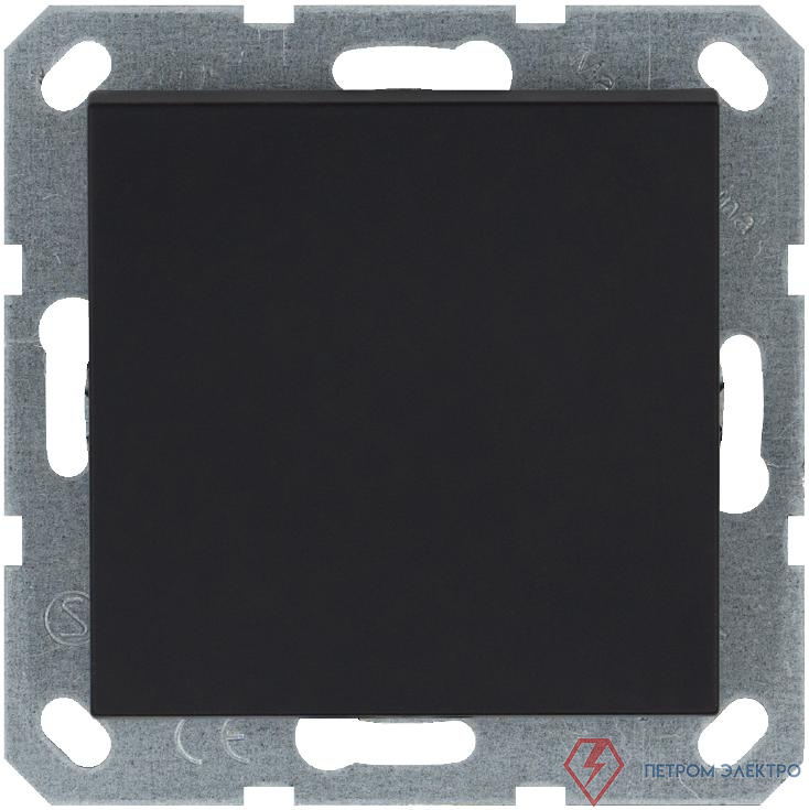 Переключатель перекрестный 1-кл. 10А IP20 механизм черн. матов. soft touch Jasmart G3013PB