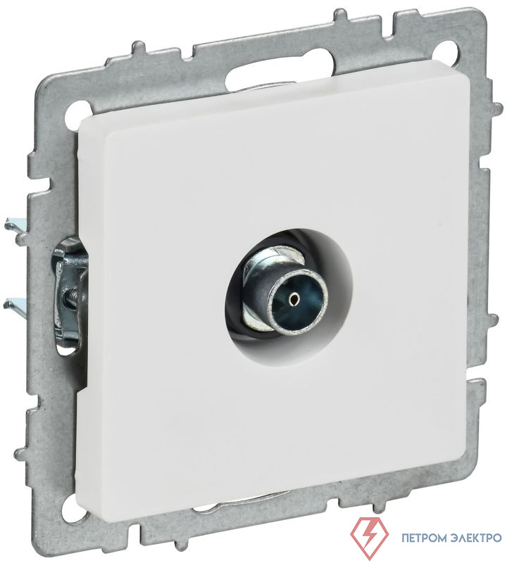 Розетка телевизионная оконечная TV СП BRITE РТВ11-0-БрАБ механизм арктич. бел. IEK BR-A10-O-K91