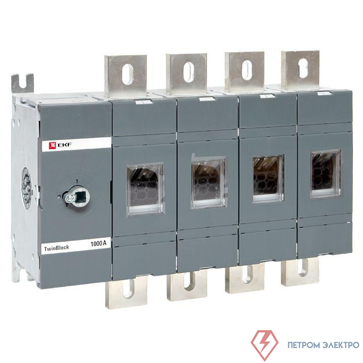 Рубильник 4п 1000А без рукоятки управления TwinBlock EKF tb-s-1000-4p