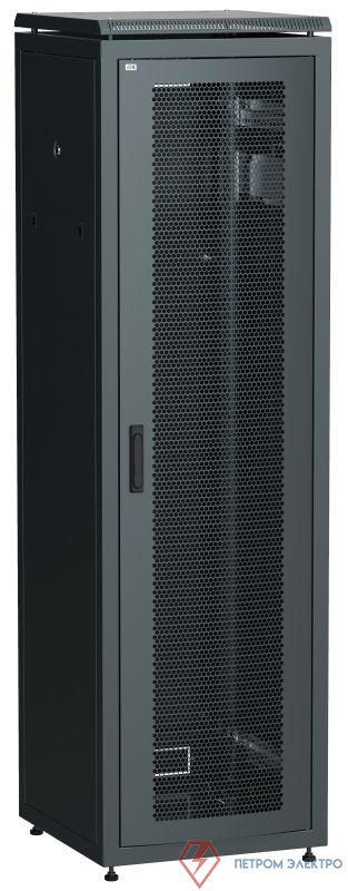 Шкаф сетевой LINEA N 19дюйм 42U 600х800мм перфорир. передн. дверь черн. ITK LN05-42U68-P
