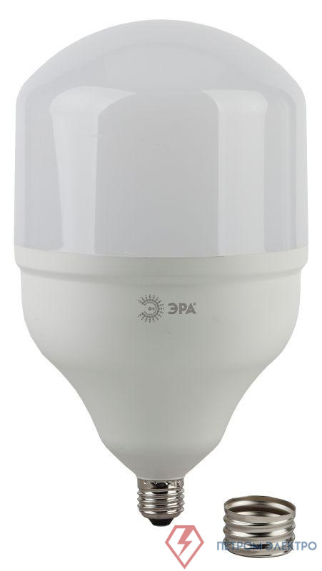 Лампа светодиодная высокомощная STD LED POWER T140-65W-6500-E27/E40 65Вт T140 колокол 6500К холод. бел. E27/E40 (переходник в компл.) Эра Б0027924