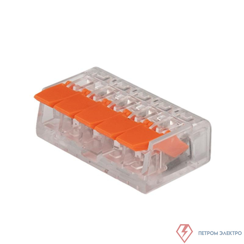 Клемма монтажная рычажного соединения PTC-5P 221-415 450В 32А 0.14-4.0кв.мм JazzWay 5050945