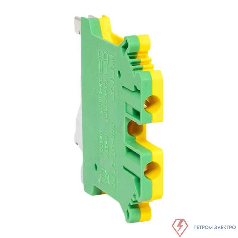 Колодка клеммная винтовая 2.5 UT земля EKF scr-ut-2.5-pe
