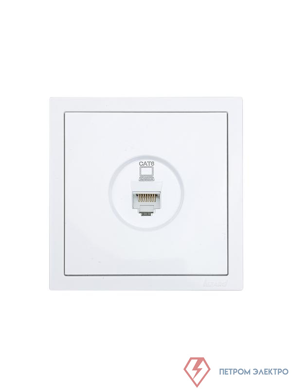 Розетка компьютерная 1-м СП ZIMA IP20 механизм бел. LEZARD 704-0288-140