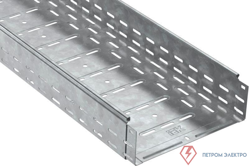 Лоток листовой перфорированный 200х100 L3000 сталь 1мм HDZ IEK CLP10-100-200-100-3-M-HDZ