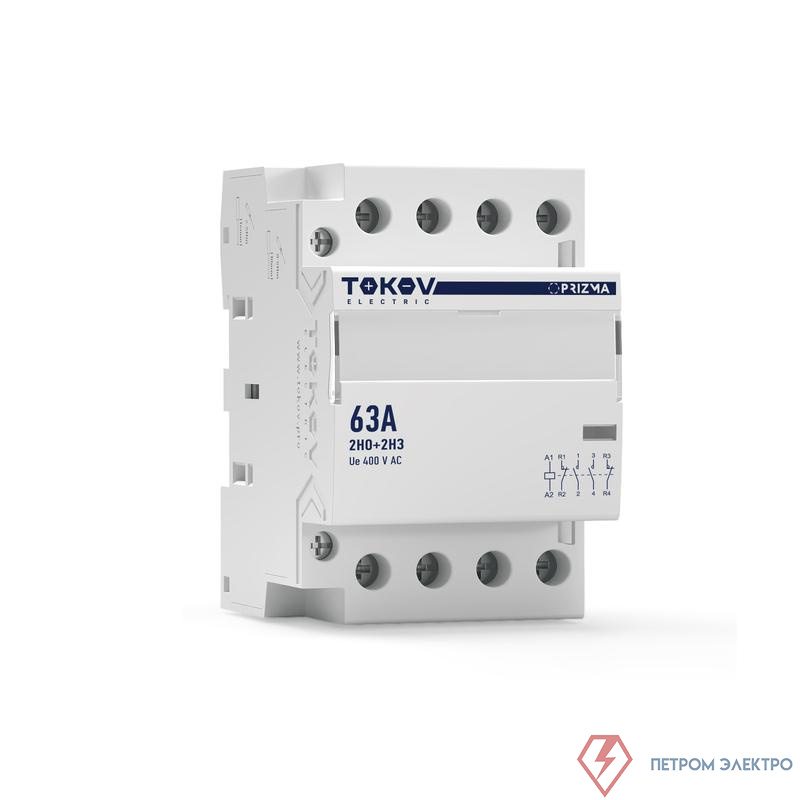 Контактор модульный 54мм 63А 230В АС 2НО 2НЗ PRIZMA TOKOV ELECTRIC TKE-PZ-MC-3-63-230-22