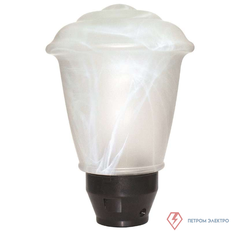 Светильник светодиодный СПЕЦСВЕТ 03-012-401 "Фонарь 2а ДТУ" 180х255 12Вт 4000К IP44 матов. алебастр. черн./корпус черн. d48-50 (инд. упак.) Элетех 1030450363