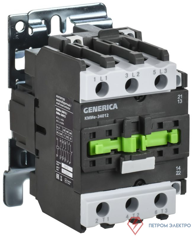 Контактор КМИе-34012 40А 36В/АС3 1НО 1НЗ GENERICA KKME31-040-036-11