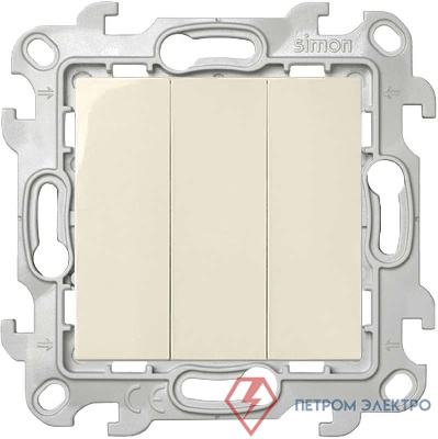 Выключатель 3-кл. 1п 2мод. СП Simon 24 10А IP20 механизм сл. кость Simon 2450391-031