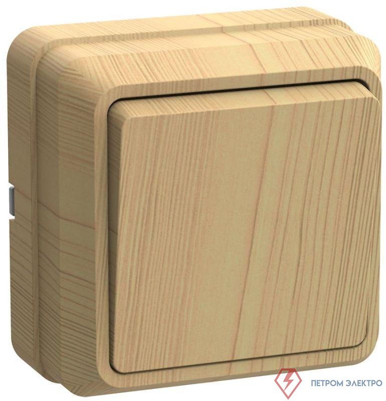 Выключатель 1-кл. ОП Октава 10А IP20 ВС20-1-0-ОС сосна GENERICA EVO10-K03-10-DC