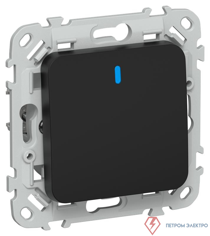 Выключатель 1-кл. СП FLITE ВС11-1-1-ФлЧ 10А с индикацией механизм черн. IEK FI-V10-1-10-1-K02