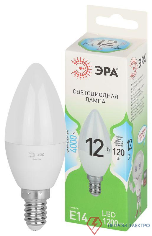 Лампа светодиодная GREEN LINE B35-12W-840-E14 GL 12Вт свеча 4000К яркий свет бел. E14 Эра Б0067140